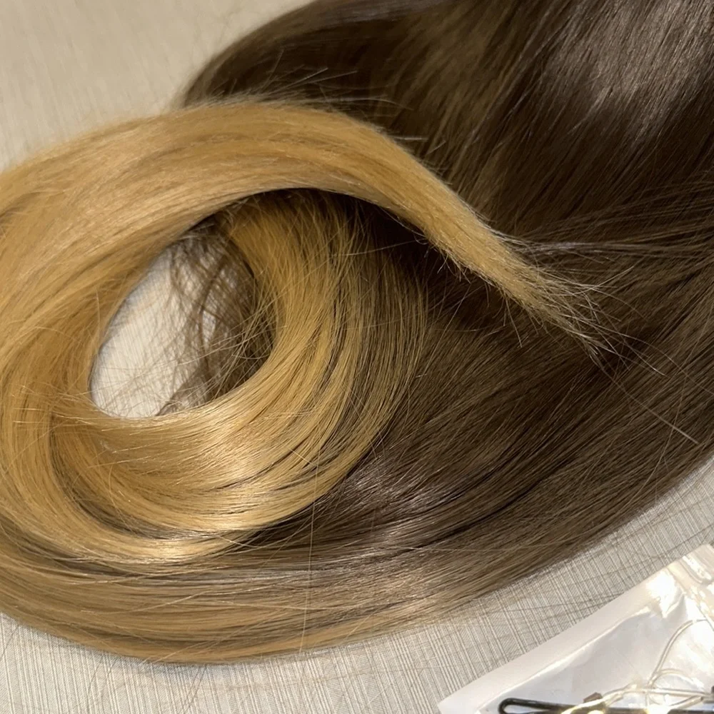 Beauty bello hair extensions NEW dark brown to sandy blonde